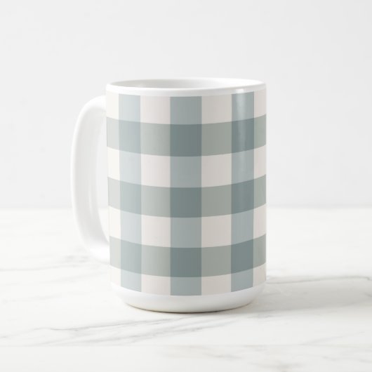 Mug Green Plaid En vichy Country Farmhouse Simple (Devant gauche)