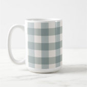 Mug Green Plaid En vichy Country Farmhouse Simple  (Gauche)