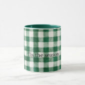 Mug Green Plaid Stripes Christmas (Centre)