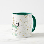 Mug Green Princess Unicorn Rose (Devant droit)