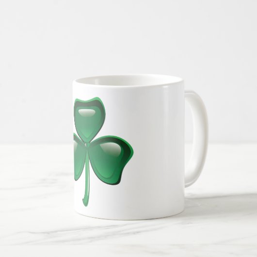 Mug Green Shamrock Three-Leaf Clover (Devant droit)