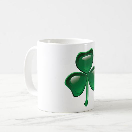 Mug Green Shamrock Three-Leaf Clover (Devant gauche)