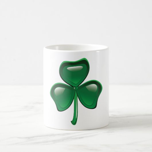Mug Green Shamrock Three-Leaf Clover (Centre)
