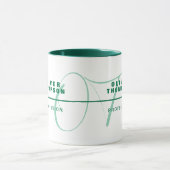 Mug Green Stylish Profession avec nom (Centre)