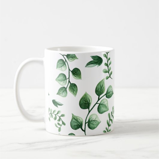 Mug Green Tree Leaf (Gauche)