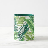 Mug Green Tropical Palm Banana Monstera Feuille (Centre)