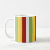 Mug Green Yellow Red Stripes (Gauche)