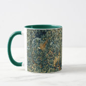 Mug GREENERY, FOREST ANIMALS Pheasant, Fox, Green Flor (Gauche)