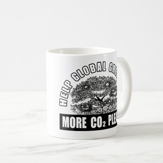 Mug Greening global d'aide - plus de CO2 svp (Devant droit)