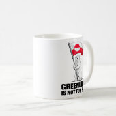 Mug Greenland Is Not for Sale Polar Bear With Flag (Devant droit)