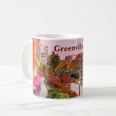 Mug Greenville, Caroline du Sud, Fall Sunset, Centre-v (Devant gauche)