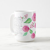 Mug Grêle Mary et aquarelle de offre de matin (Devant gauche)