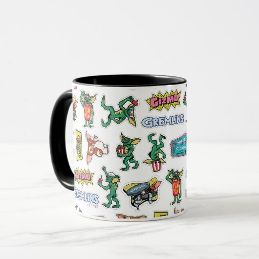 Mug Gremlins™ Sticker Fun Pattern (Devant gauche)