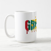 Mug Grenada Drip Texte | Conception de drapeau des Car (Gauche)