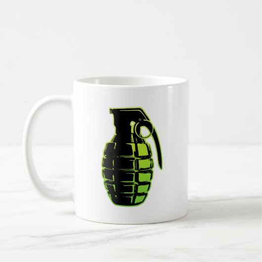 Mug Grenade à main - vert (Gauche)