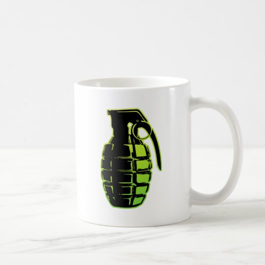 Mug Grenade à main - vert (Droite)