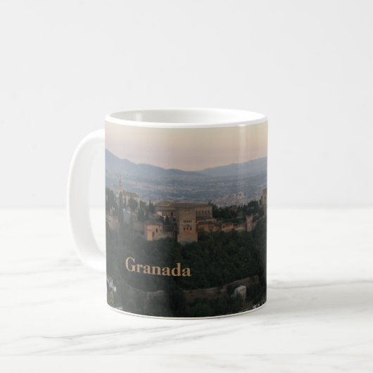Mug Grenade Espagne, Alhambra Carte postale (Devant gauche)