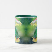 Mug Grenouille Amis Fleurs Pluie Nom du cadeau Café (Centre)