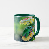 Mug Grenouille Amis Fleurs Pluie Nom du cadeau Café (Devant droit)