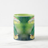 Mug Grenouille Amis Fleurs Pluie Nom du cadeau Café (Centre)