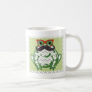Mug Grenouille avec des verres de moustache et de