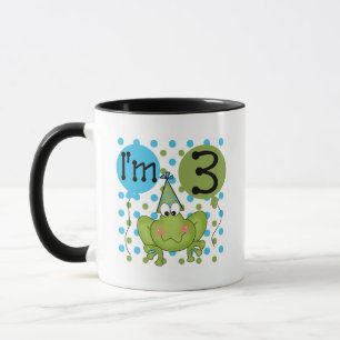 Mug Grenouille Bleue 3ème Anniversaire Tshirts et cade