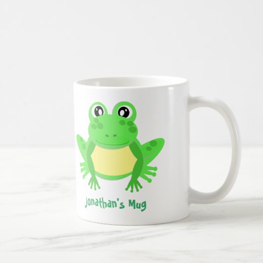 Mug Grenouille caricaturale mignonne verte (Droite)