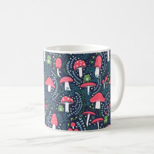 Mug Grenouille, champignon et tabouret en bois (Devant droit)