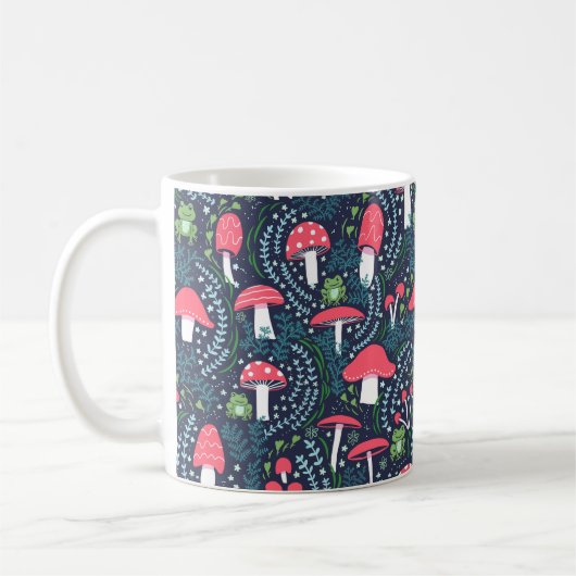 Mug Grenouille, champignon et tabouret en bois (Gauche)