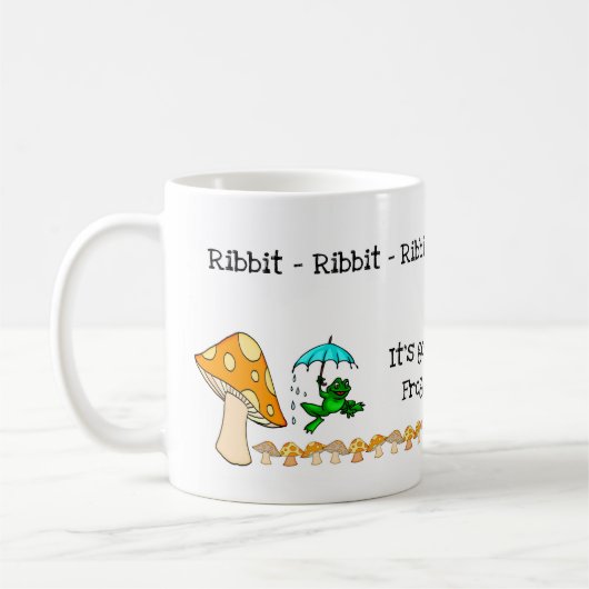 Mug Grenouille, Champignons, Ribbit Ribbit Frogue (Gauche)