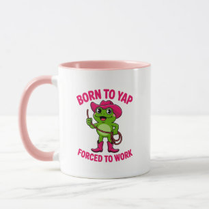 Mug Grenouille Cowgirl Drôle Née Pour Japper Forcée De