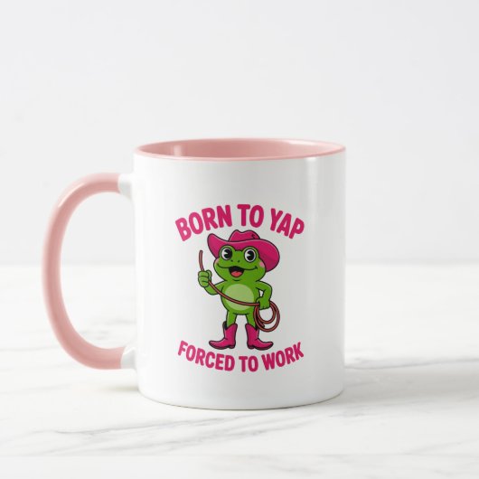 Mug Grenouille Cowgirl Drôle Née Pour Japper Forcée De (Gauche)
