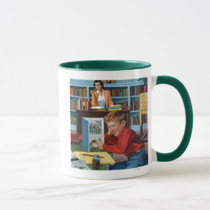 Mug Grenouille dans la bibliothèque
