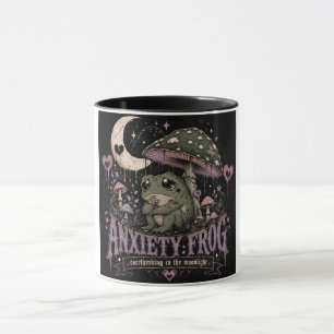 Mug Grenouille d'anxiété Réflexion excessive Design Cl