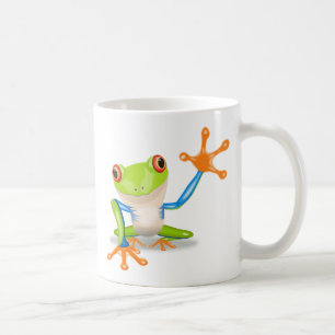 Mug Grenouille d'arbre aux yeux rouges colorée