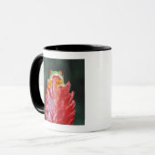 Mug Grenouille d'arbre aux yeux rouges sur la feuille (Devant gauche)
