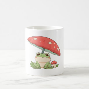 Mug Grenouille de jour de pluie sous champignon design