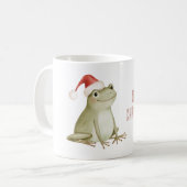 Mug Grenouille de Noël heureuse (Devant gauche)