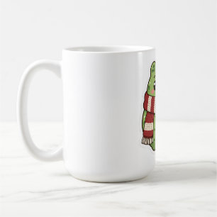 Mug Grenouille de Noël mignonne avec chocolat chaud et