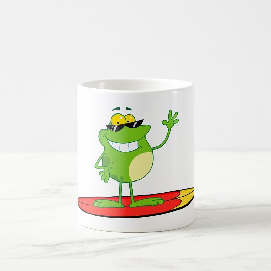Mug Grenouille de surf portant des lunettes de soleil
