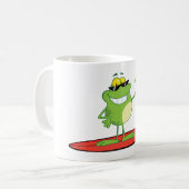 Mug Grenouille de surf portant des lunettes de soleil (Devant gauche)