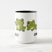 Mug Grenouille dessinée à la main personnalisable mign (Centre)