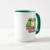 Mug Grenouille drôle avec le double doigt d'honneur (Devant droit)