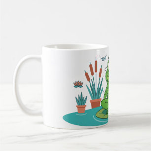 Mug Grenouille drôle naviguant sur smartphone
