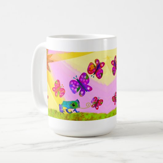 Mug Grenouille et papillons (Devant gauche)