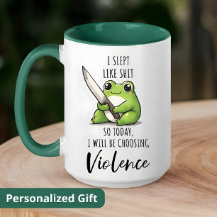 Mug Grenouille J'AI DORMI COMME D* LA MERDE AUJOURD'HU