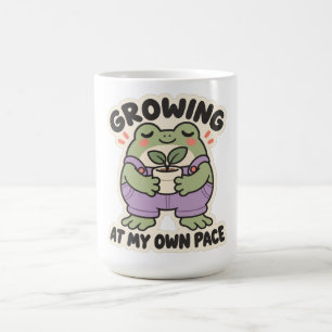 Mug Grenouille jardinière grandissant à son propre ryt