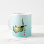 Mug Grenouille jaune sur feuille de lotus (Devant gauche)