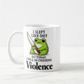 Mug Grenouille je dormais comme ça aujourd'hui je vais (Gauche)