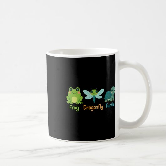 Mug Grenouille libellule Tortue subtil (Droite)